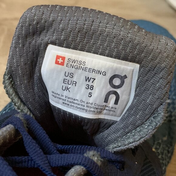 On Cloudflyer Athletic Running Shoes Sneakers Women's Size 7 Storm Blue/White - Picture 7 of 8